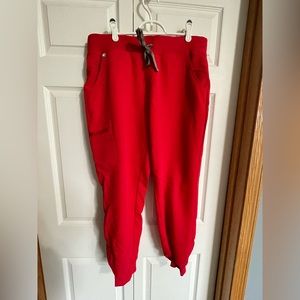 Red figs jogger scrub pants